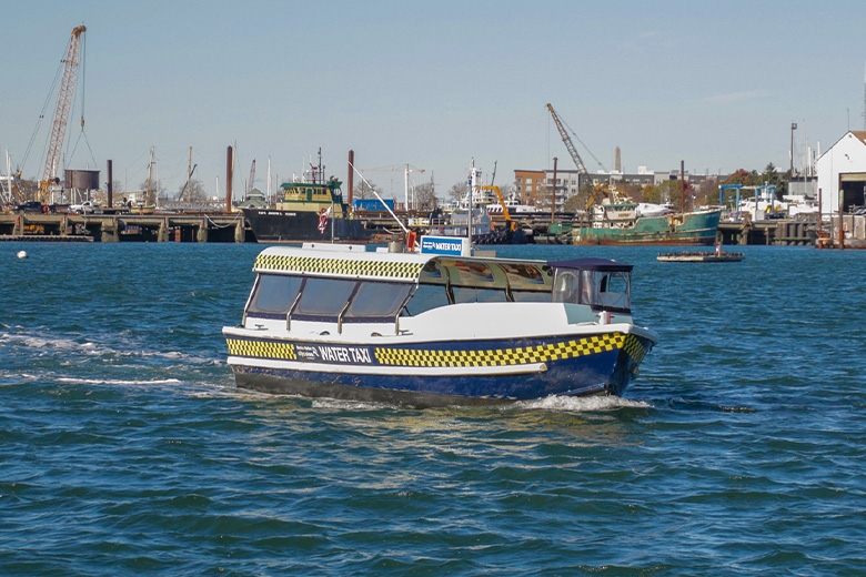 Small passenger boat approaching