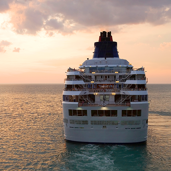 cruiseship at sea