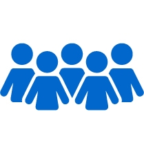 Blue people icon