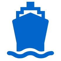 Blue ship icon