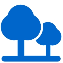 Blue tree icon