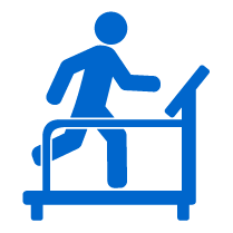 Icon of person running on treadmill