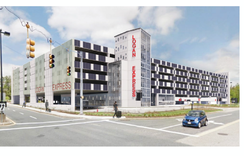 A rendering of the Framingham LEX garage