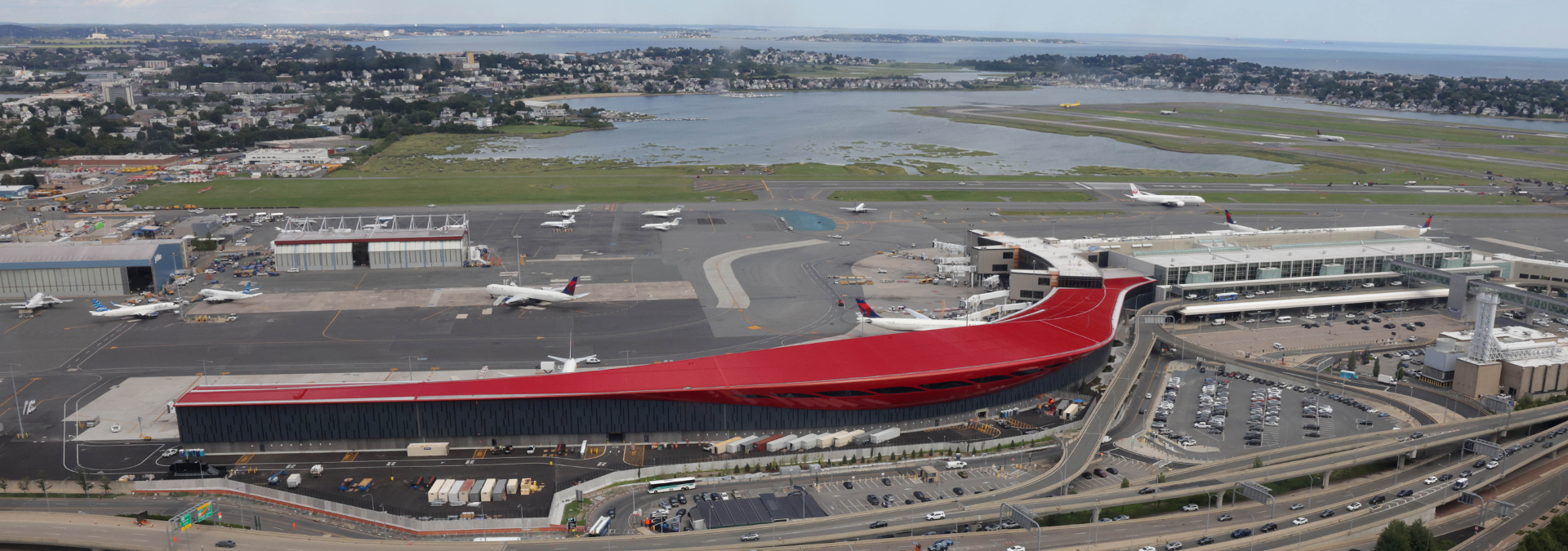 Boston Logan Terminal E Aerial view