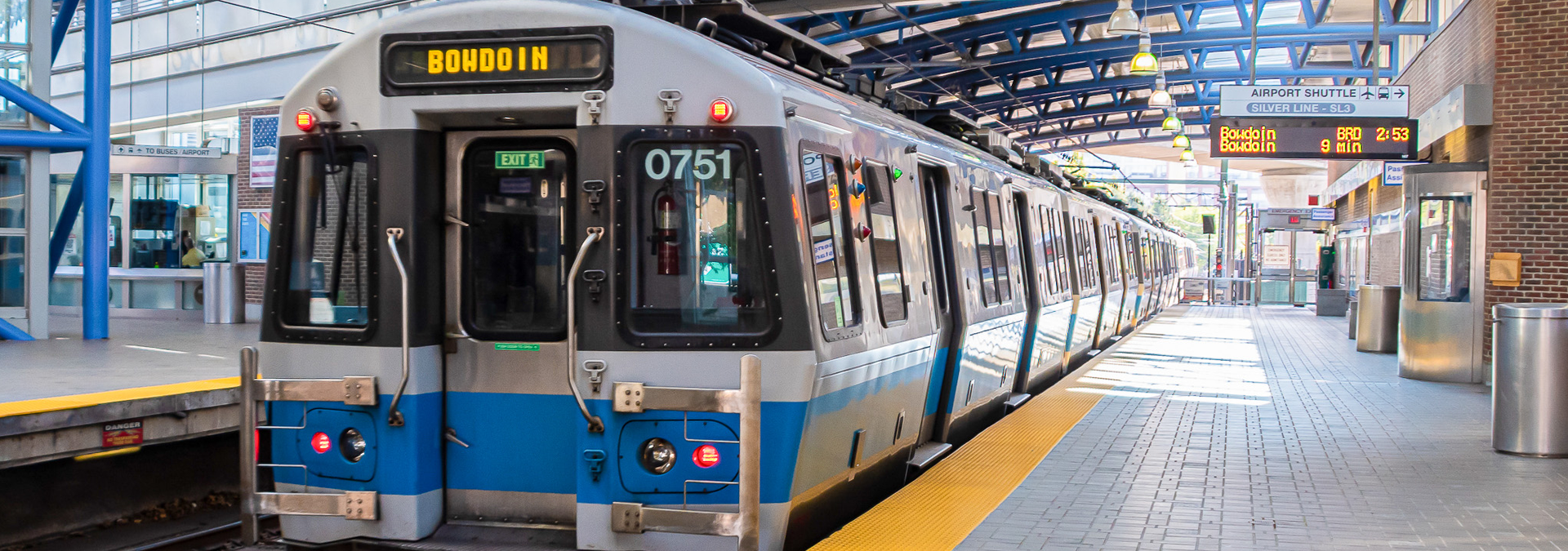 MBTA Blue Line Airport Station at Boston Logan