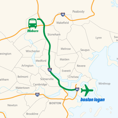 LEX Woburn Route Map