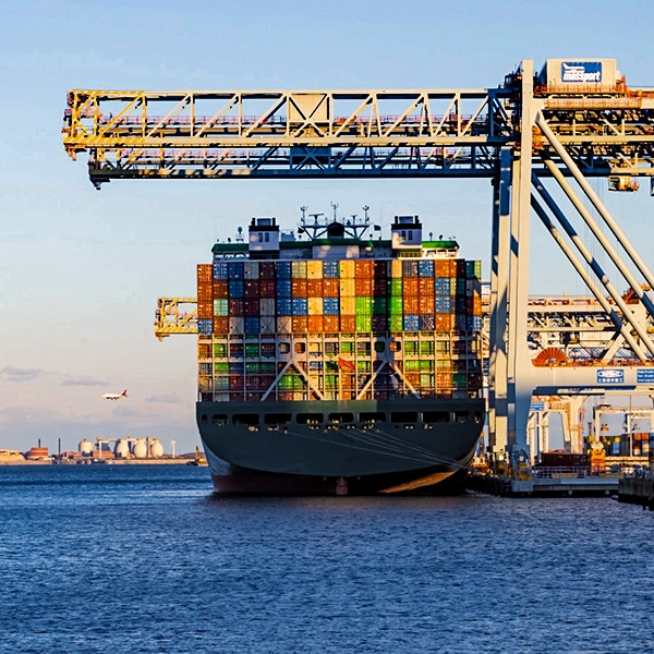 cargo ship at Conley Terminal