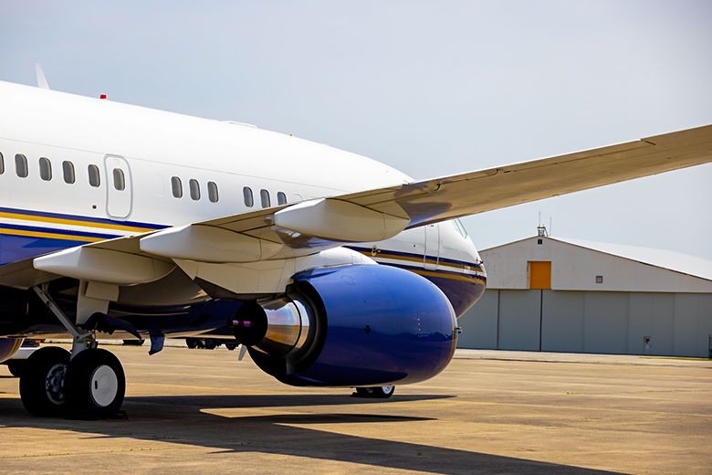 Plane at Hanscom Field