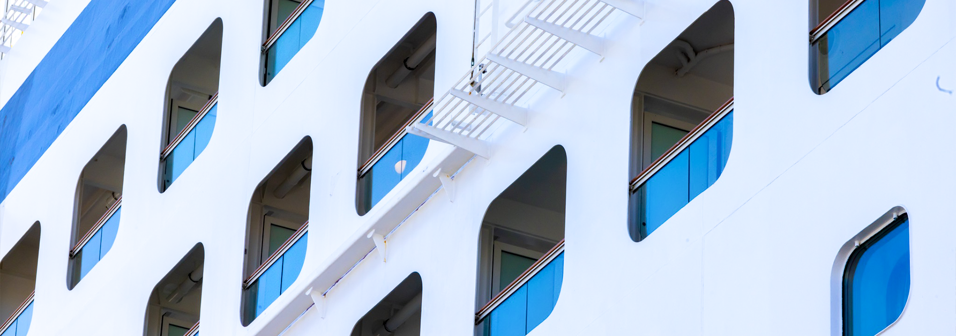 Windows on a cruise ship