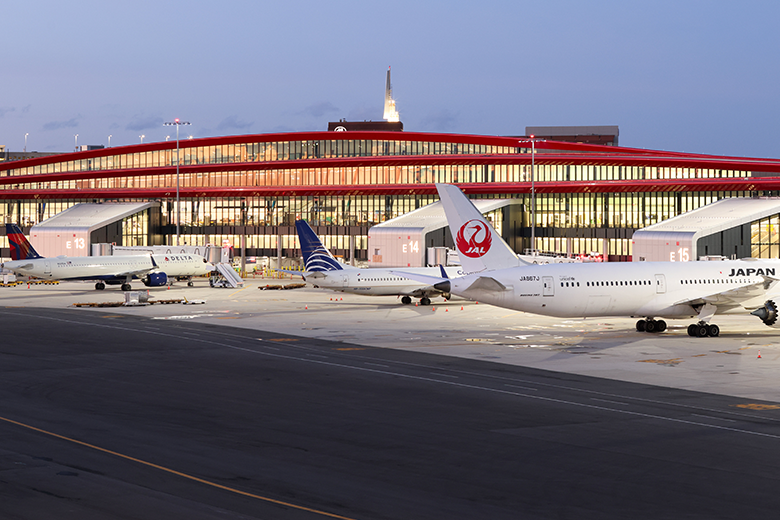 Terminal E red roof