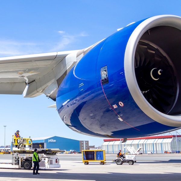 Plane engine and wing