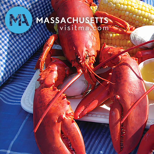 Lobster on plate with visitma.com Logo