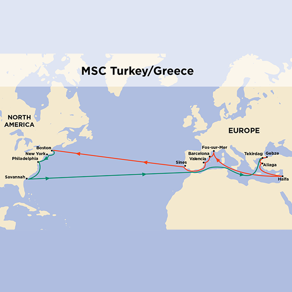 MSC Turkey Greece Route