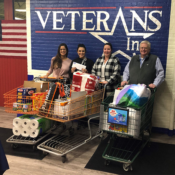 Massport employees at Veterans food drive