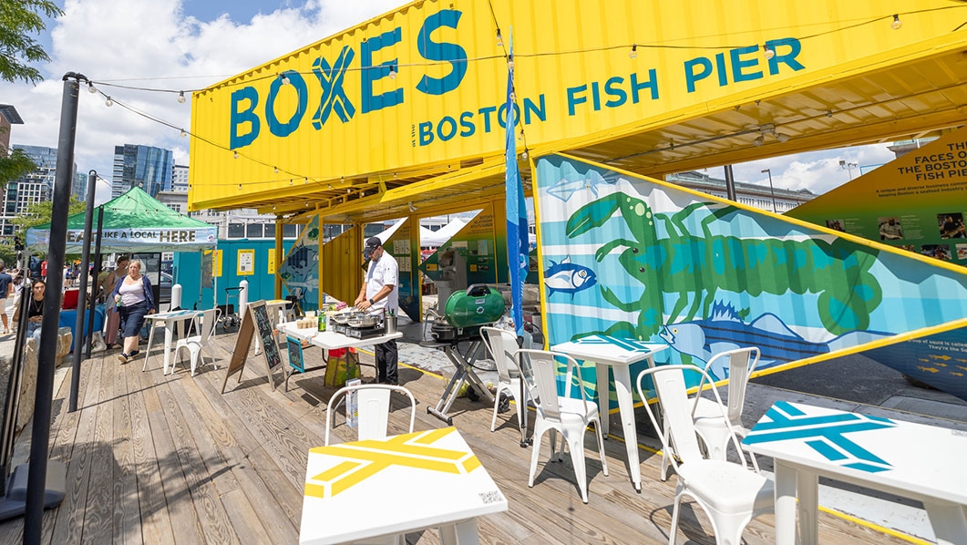 Boxes at the Fish Pier