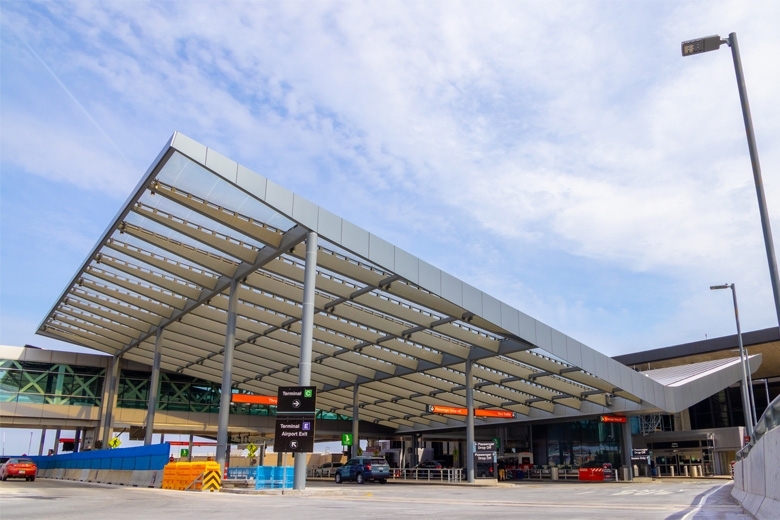 Terminal C Canopy with solar panels