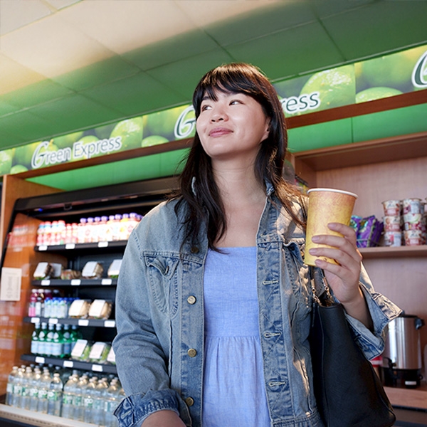 Women with coffee cup