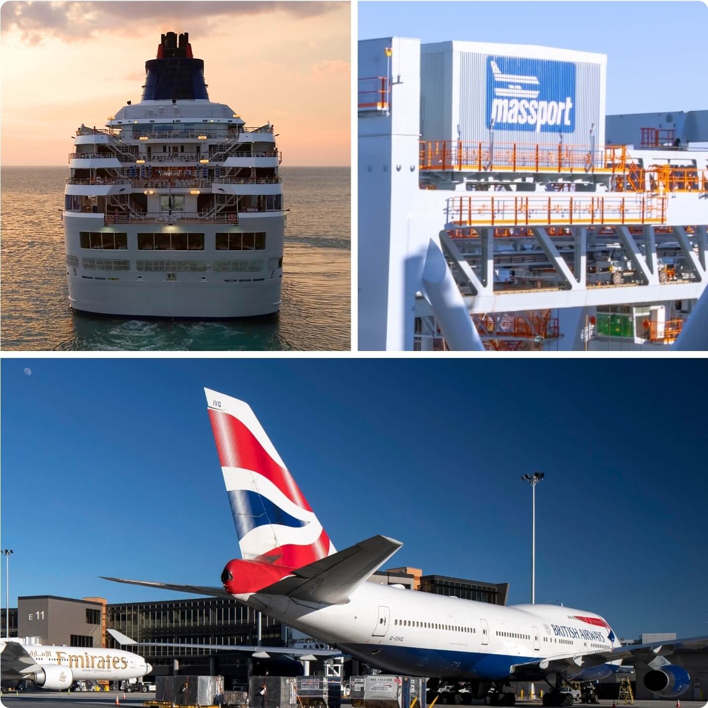 Collage of images from Massport properties