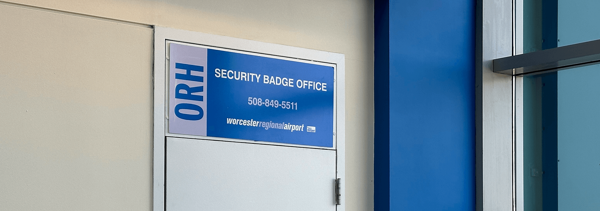 Worcester Security and Badging Office Sign